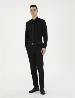 Siyah Slim Fit Uzun Kollu Basic G_mlek - Pierre cardin фото 4