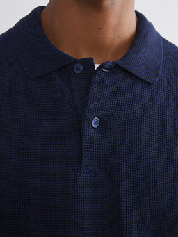 Polo Yaka Uzun Kollu Erkek Sweatshirt