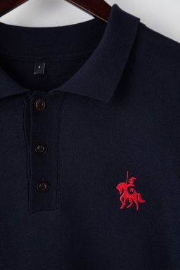 TRENDYOL MAN Lacivert Erkek Regular Polo Yaka Duz Triko Kazak TMNAW24KZ00067 - Trendyolmilla фото 37
