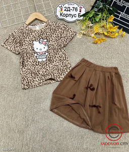 Костюм для девочки футболка и юбка - Bruno фото 2