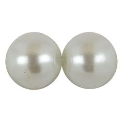 Бусина стеклянная Zlatka GBP-04 10 мм 40 шт на подложке в пакете с европодвесом №01 белый