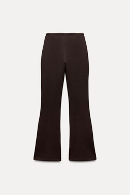 STITCHED INTERLOCK BELL BOTTOM TROUSERS - Zara фото 24