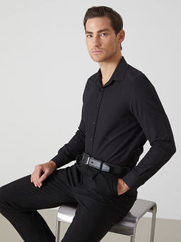 Slim Fit Uzun Kollu Poplin Erkek G?mlek