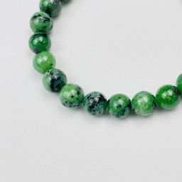 Браслет из Цоизита с Рубином 17,5 см