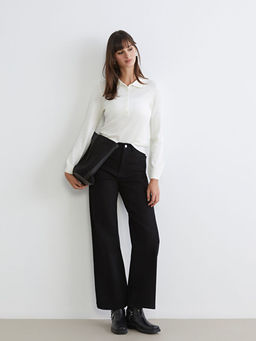 Polo Yaka Kad?n Triko Kazak