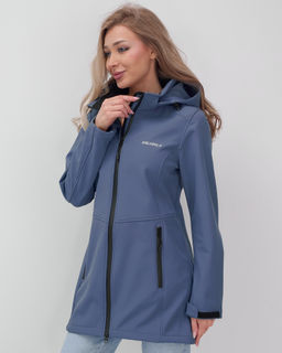 Парка спортивная женская с капюшоном softshell синего цвета 9568S - Mtforce фото 44