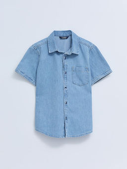 Basic K?sa Kollu Erkek ?ocuk Jean G?mlek
