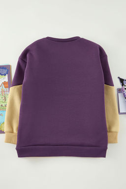 Mor Erkek Cocuk Duz Orme Mini Me Sweatshirt TKDAW25SW00123 - Trendyolmilla фото 3