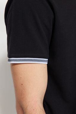 Beyaz Slim/Dar Kesim %100 Polo Yaka T-shirt TMNSS22PO00014