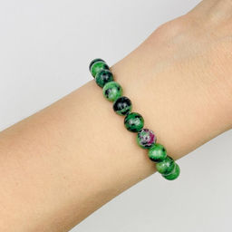 Браслет регулируемый из Цоизита - Радуга самоцветов фото 2