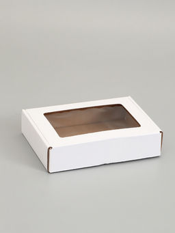 Цена за 2 шт. Коробка самосборная, белая с окном, 21 х 15 х 5 см