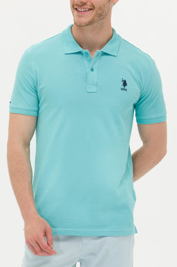 U. S. Polo Assn Мужская мятная базовая футболка с воротником-поло - U.s. polo assn фото 5