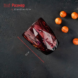 Стакан стеклянный Magistro Круиз, 240 мл, цвет розовый  фото 11