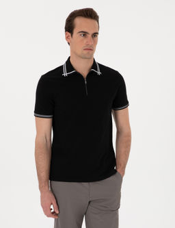 Siyah Slim Fit Ti__rt