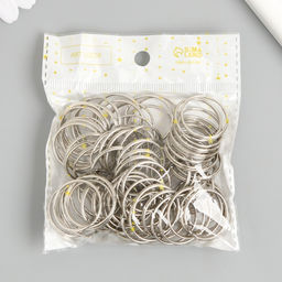 Цена за 2 шт. Основа для брелока кольцо металл серебро набор 80 шт 2,5х2,5 см