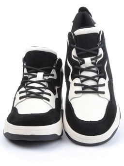 05-P100-1Z BLACK/LT. BEIGE Кроссовки женские зимние (натуральная кожа, шерсть)