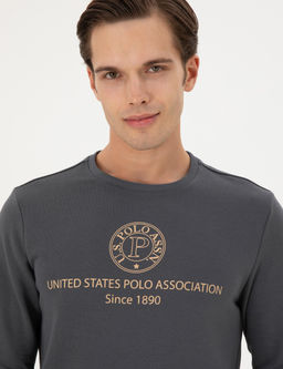 Мужской свитшот антрацитового цвета - U.s. polo assn фото 2