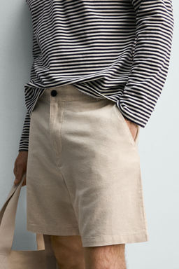 BERMUDA REGULAR FIT ESTRUCTURA / Beige claro - Zara фото 5