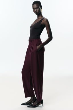 PAPER BAG TROUSERS WITH DARTS - Zara фото 3