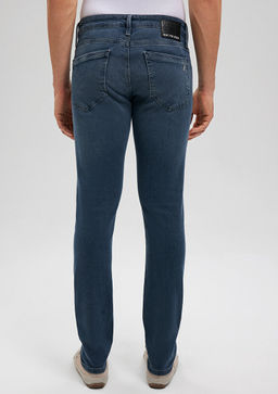 James Mavi Pro Puslu Vintage Koyu Mavi Jean Pantolon  фото 4