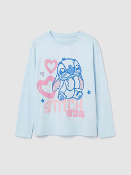 Stitch Bask?l? K?z ?ocuk Pijama Tak?m
