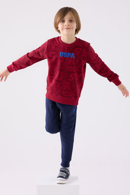 Бордово-красный пижамный комплект для мальчика Неожиданная скидка в корзине - U.s. polo assn фото 3
