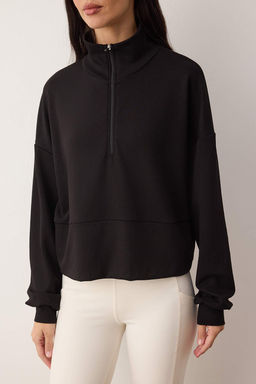 Siyah Fermuarl? Spor Orme Sweatshirt THMAW26SW00005