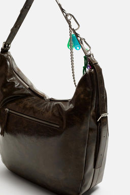 SHOULDER BAG WITH CHAINS - Zara фото 3