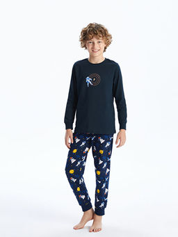 Bisiklet Yaka Erkek ?ocuk Pijama Tak?m?