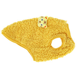 Пэт тойс (Pet toys) Одежда для собаки Жилетка с декором - тигр, р-р L, длина спинки 28см/обхват груди 36см/обхват шеи 20см, цвет-желтый, искусственный мех (100% полиэстер) (Китай) фото 7
