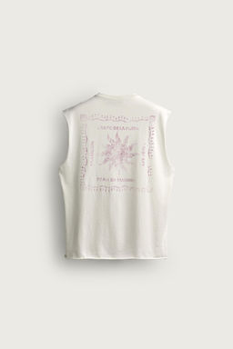 CAMISETA TANK ESTAMPADO LAVADO / Blanco roto - Zara фото 8