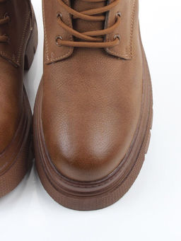 04-WD022-2M BROWN Ботинки зимние женские (натуральная кожа, 100% шерсть)