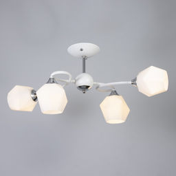 Светильник потолочный BayerLux «Миссури», люстра 4хЕ27, 40 Вт, белый, 71×36×29 см