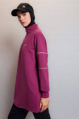 DeFactoFit Oversize Genis Kal?p Dik Yaka Skuba Dalg?c Kumas Sporcu Sweatshirt  фото 2