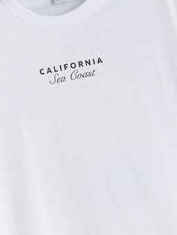 Bisiklet Yaka California Bask?l? Erkek ?ocuk Ti??rt