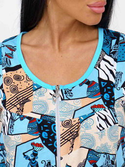 Халат женский , цвет голубой