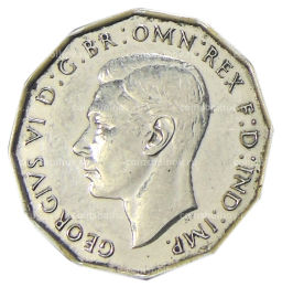 3 пенса 1937 года Великобритания  Копия