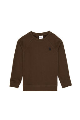 Erkek _ocuk Kahverengi Basic Sweatshirt Sepette S_rpriz _ndirim