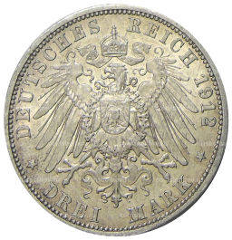 3 марки 1912 года А Германия (Пруссия)
