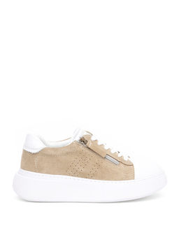 Bej Deri Sneaker