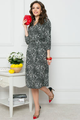 Платье Bellovera 17П5021 тёмно-зеленый