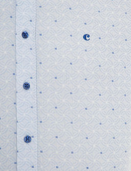 Голубая зауженная рубашка с длинным рукавом - Cacharel фото 5