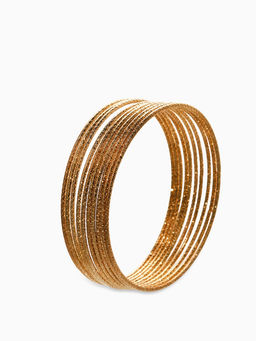 Браслет металл «Каркас» тонкая нить, набор 10 штук, цвет золото, 6.5 см