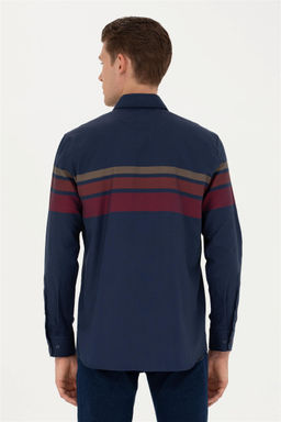 Мужская темно-синяя рубашка с длинным рукавом - U.s. polo assn фото 12