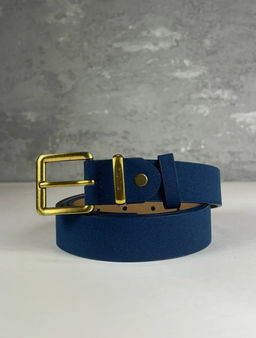 K12639 Ремень экозамша ТМ_СИНИЙ