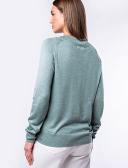 VILATTE / Джемпер тончайшей вязки из мягкой вискозы с эффектом меланж  фото 4