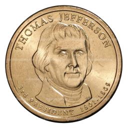 Монета 1 доллар 2007 года P Томас Джефферсон 3-й президент США