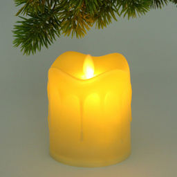 Цена за 4 шт. Сувенир с подсветкой "Свеча - Сияние" 9*10 см (работает от батареек 3 ААА)