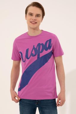 U. S. Polo Assn Мужская фиолетовая футболка с круглым вырезом - U.s. polo assn фото 3