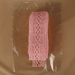 Кружево гипюровое, 40 мм, 11±1 м, нежно-розовое